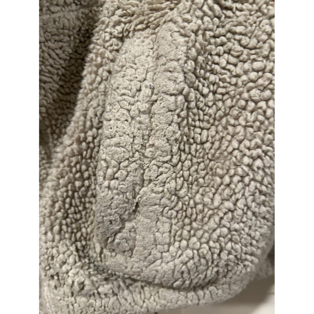 O'Neill Fleece Sherpa Half-Zip Pullover in Beige with Pink Trim Size Medium - Picture 3 of 8